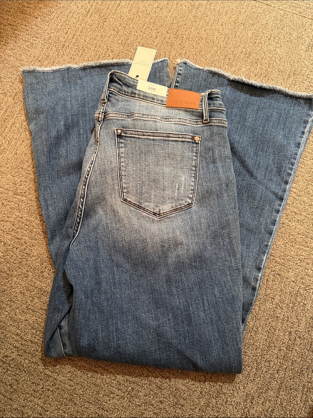 Judy Blue Light Blue Flare Wide-Leg Mid Rise NWT